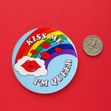 KISS ME I'M QUEER <br> Pocket Mirror