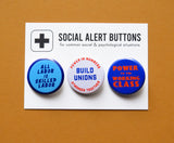 UNION LABOR WORKER RIGHTS 3-PACK <br> Pinback Button Set