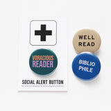 BIBLIOPHILE <br> Pinback Button