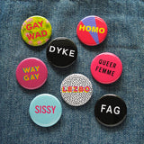 WAY GAY <br> Pinback Button