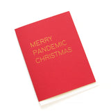 XMAS CARDS: Merry Pandemic Christmas Hot Foil Holiday Greeting Card