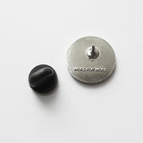 Back of SICK CLUB pin - single post with rubber clasp.